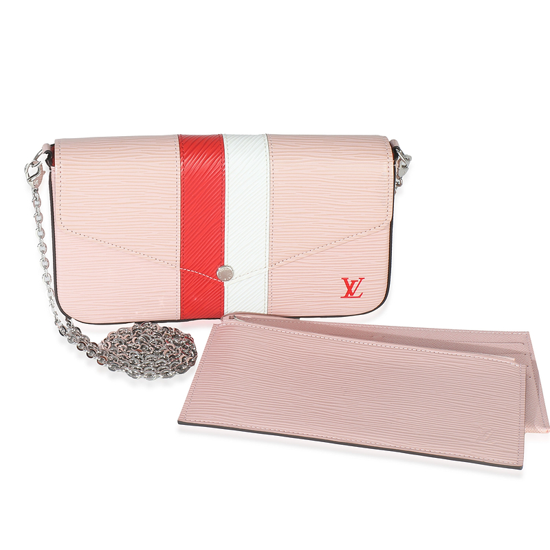 Rose Ballerine Epi Stripe Felicie Pochette