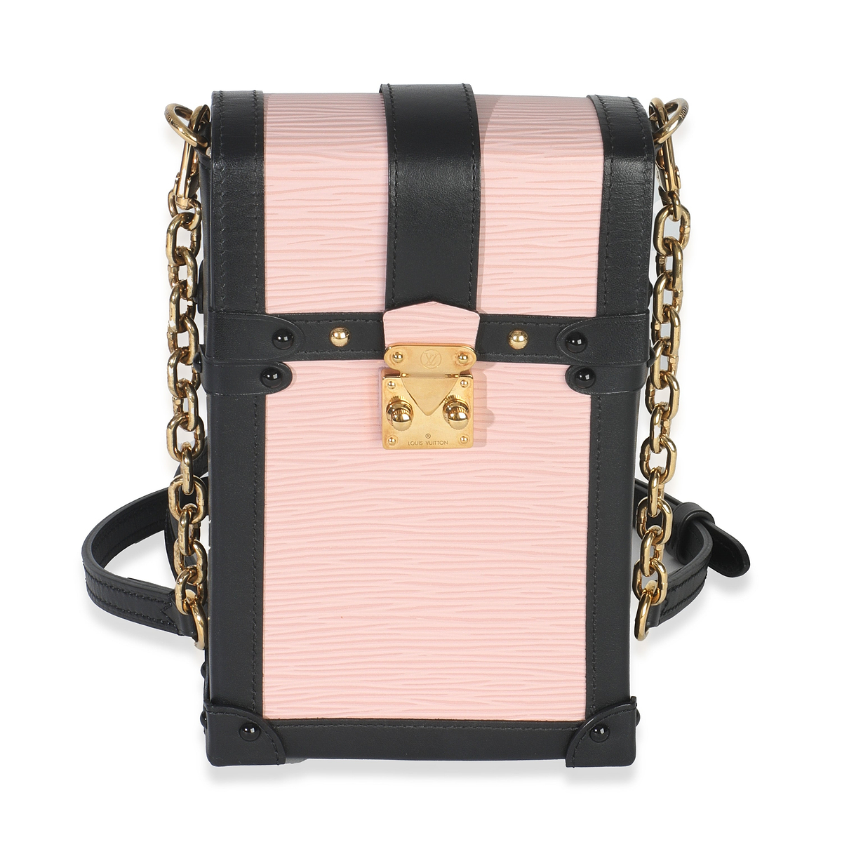 Rose Ballerine Black Epi Vertical Trunk Pochette