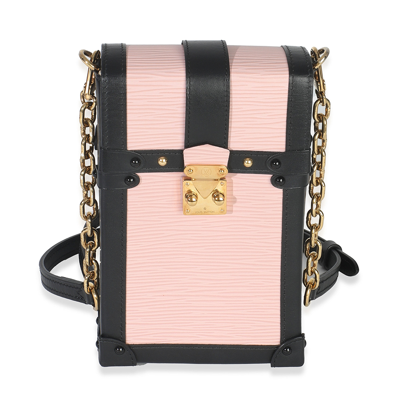 Rose Ballerine Black Epi Vertical Trunk Pochette