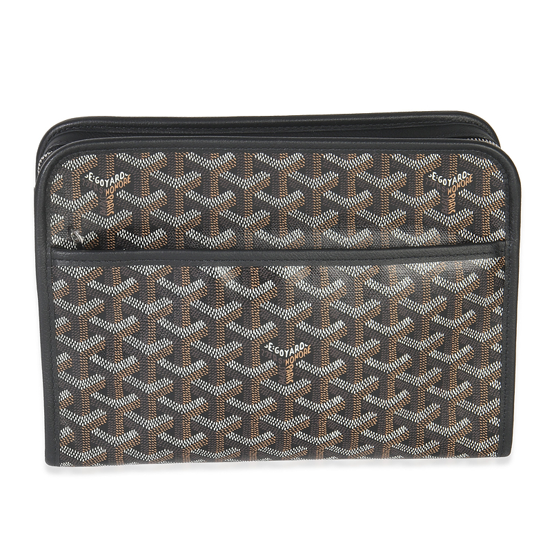 Black Goyardine Canvas Jouvence Toiletry MM