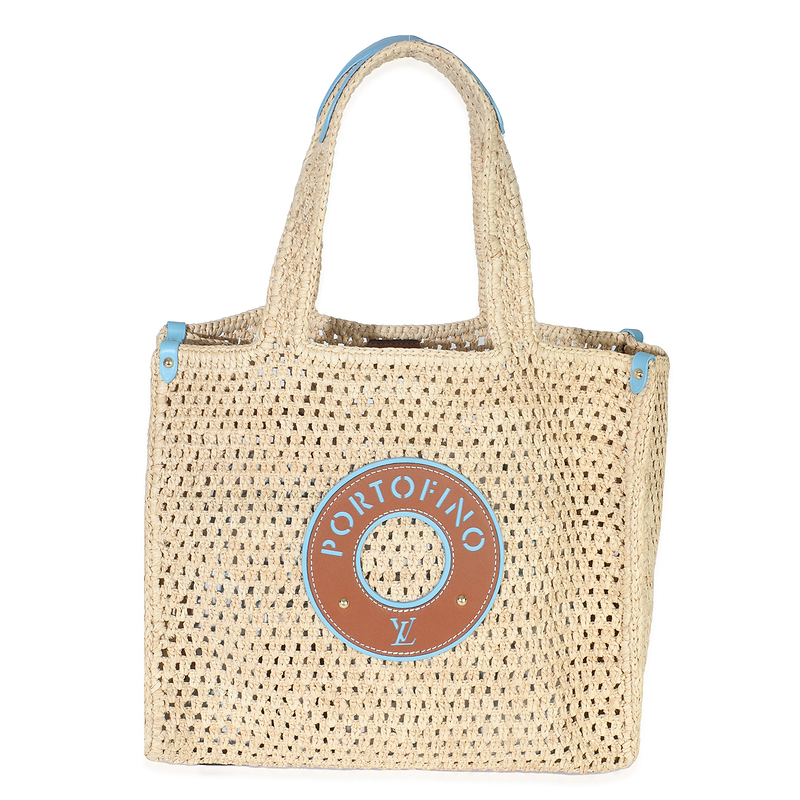 Natural Raffia Calfskin Portofino OnTheGo MM