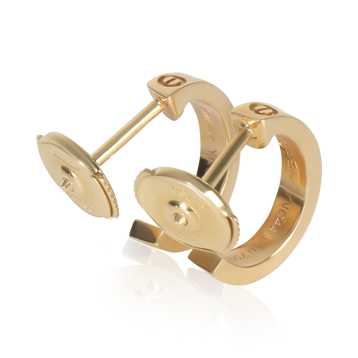 Yellow Gold  Small Model Love Hoop Earrings