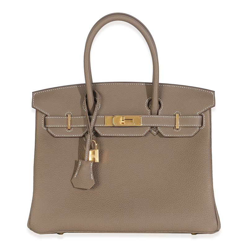 Etoupe Togo Birkin 30 GHW