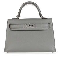 Gris Meyer Epsom Sellier Mini Kelly II 20 PHW