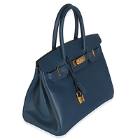 Deep Blue Epsom Birkin 30 GHW