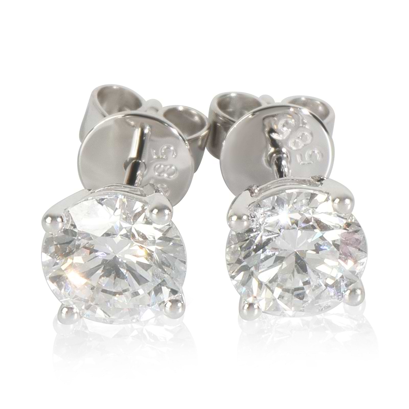 1.53 ctw White Gold Lab-Grown Diamond Earrings