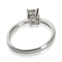 1 ct Emerald Diamond Engagement Ring