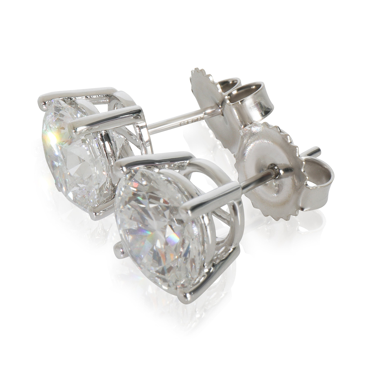 4.08 ctw White Gold Lab-Grown Diamond Earrings
