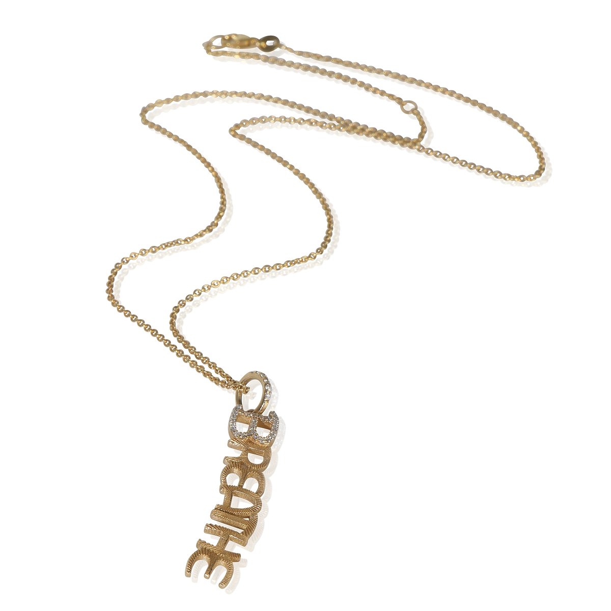 Yellow Gold Diamond Breathe Pendant