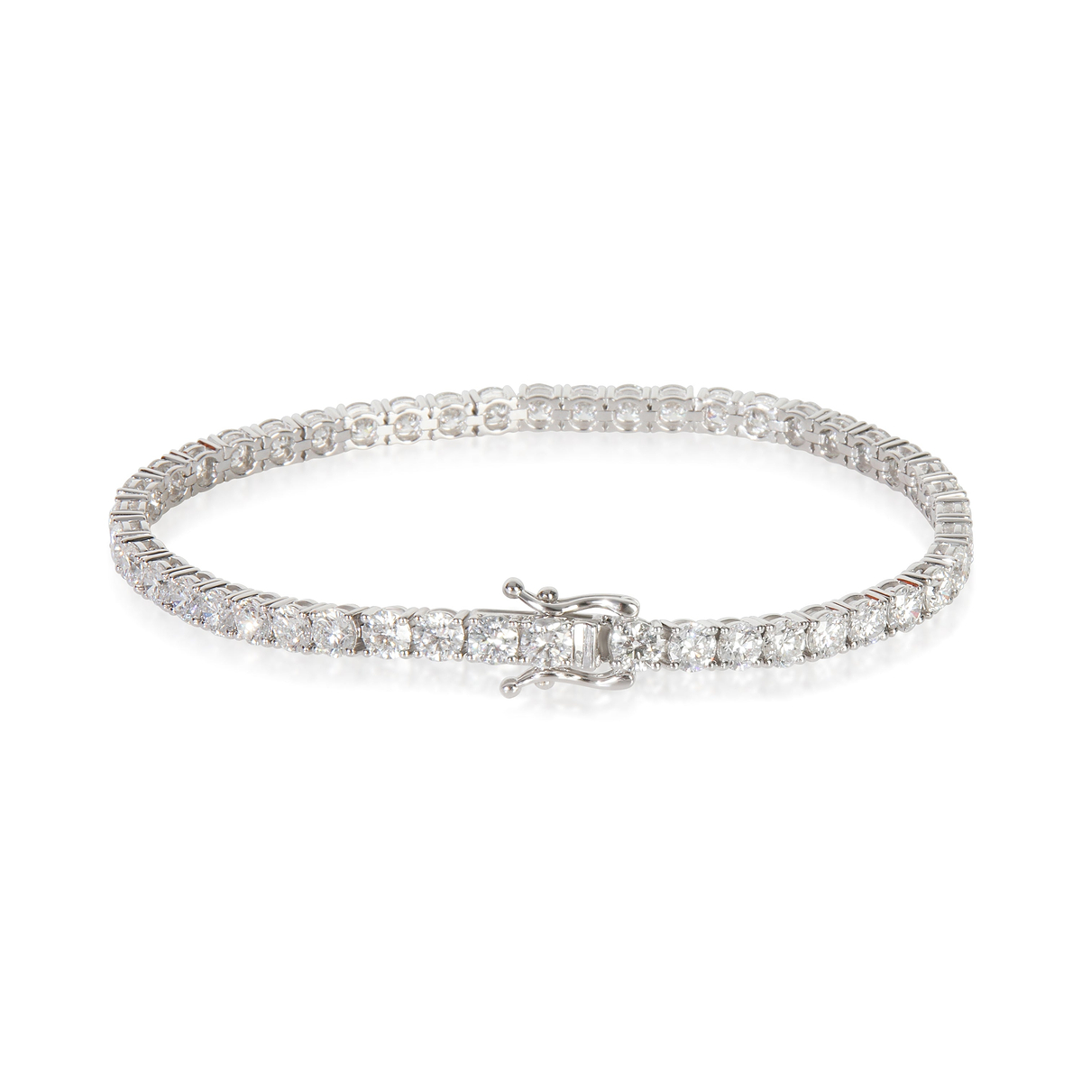 9.5 ctw White Gold Lab-Grown Diamond Bracelet