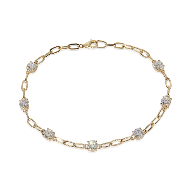 2.28 ctw Yellow Gold Lab-Grown Diamond Bracelet