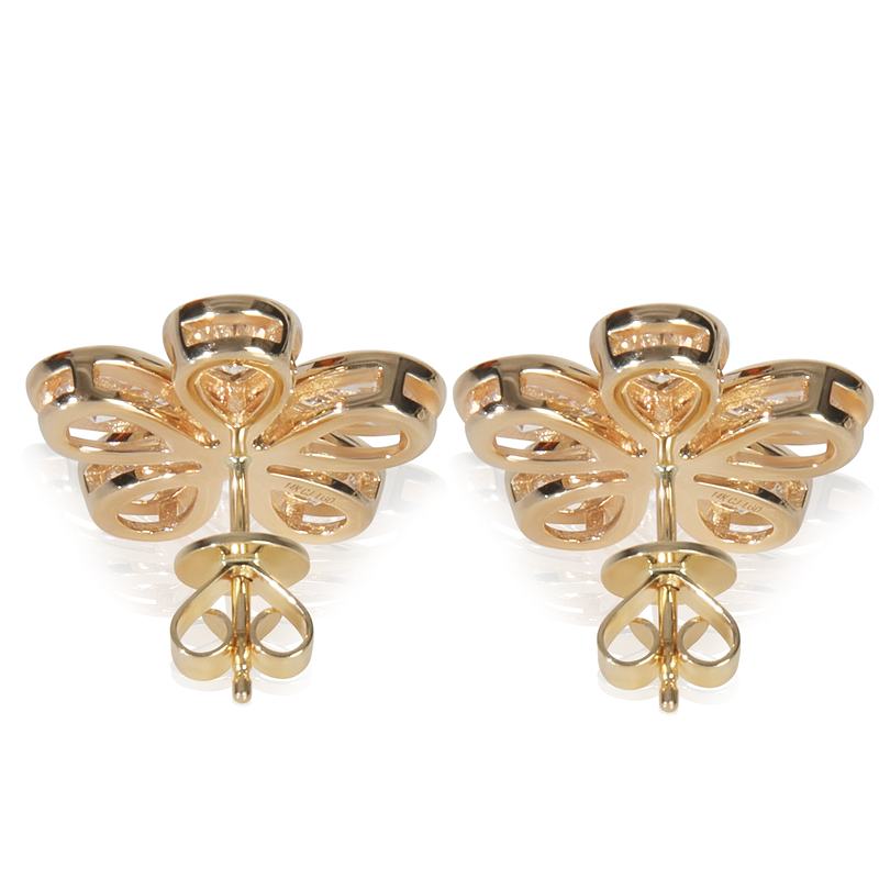 3.15 ctw Yellow Gold Lab-Grown Diamond Earrings