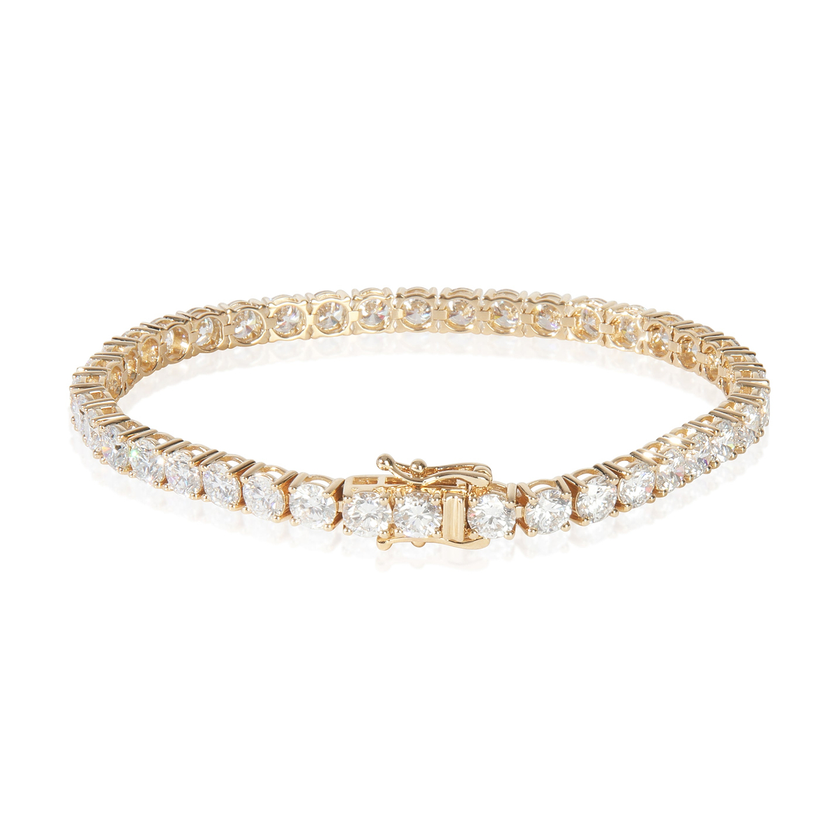 13 ctw Yellow Gold Lab-Grown Diamond Bracelet