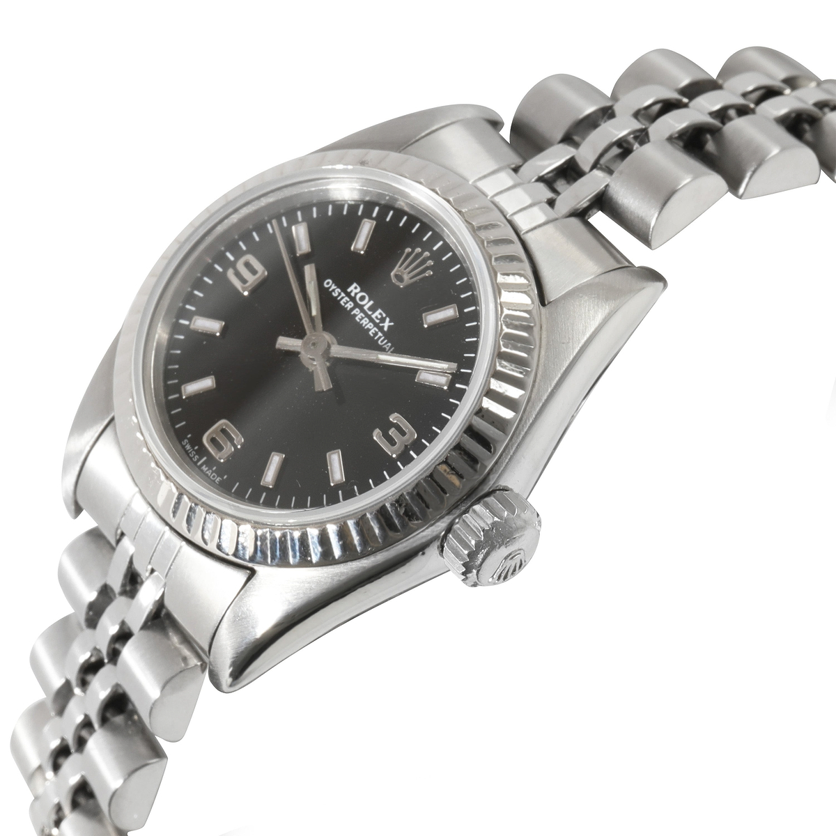 Oyster Perpetual 67194 Womens Watch in 18kt Stainless Steel/White Gold