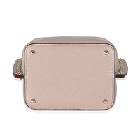 Beige Leather Small Rockstud Top Handle Tote