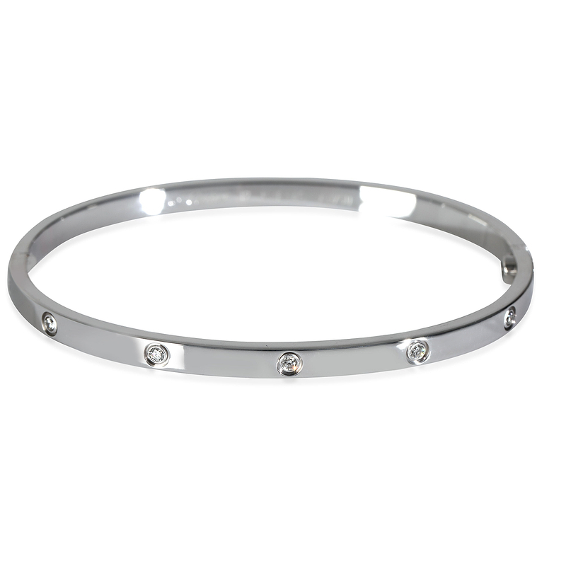 Small Model Love Bracelet, Diamonds (White Gold)
