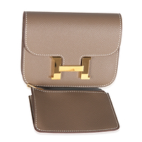 Etoupe Epsom Constance Slim Wallet GHW