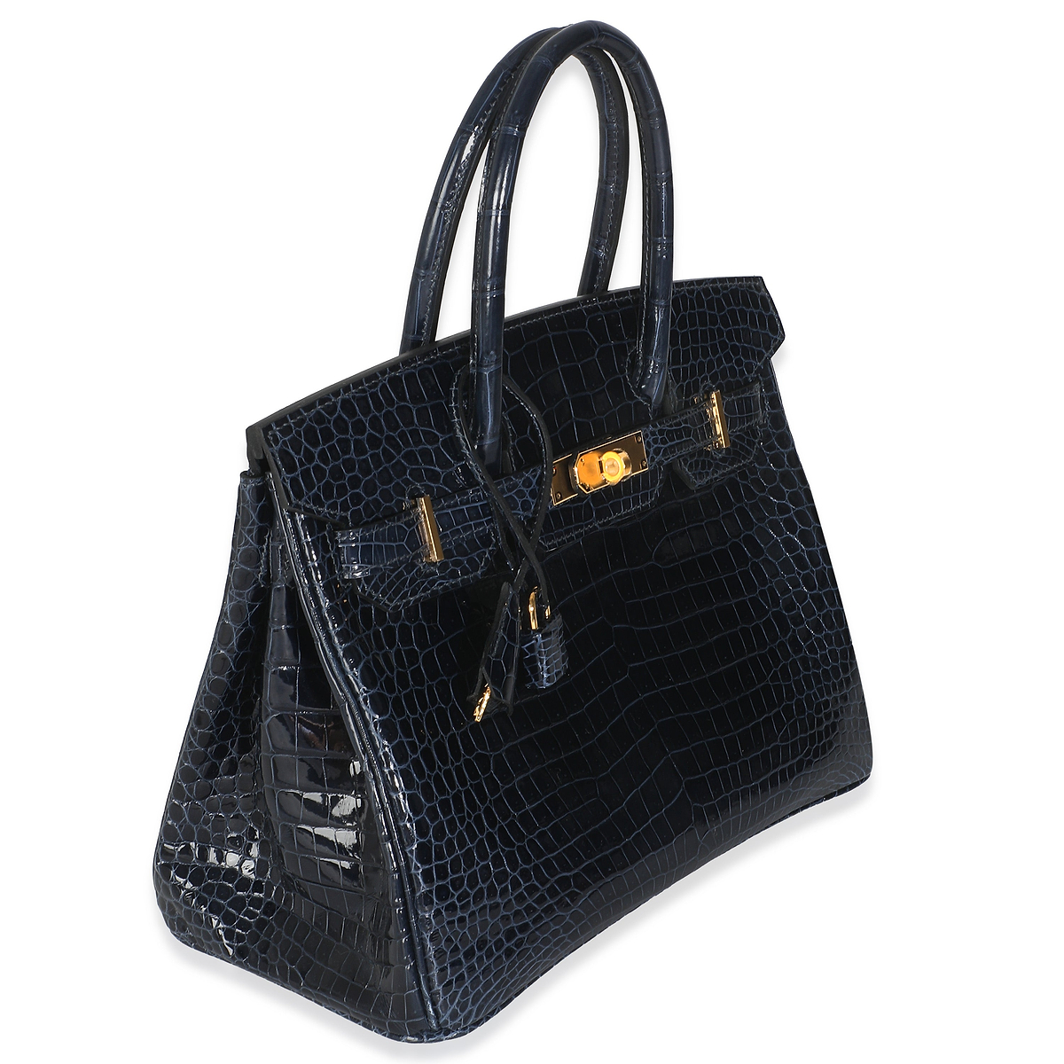 Bleu Marine Crocodile Porosus Birkin 30 GHW