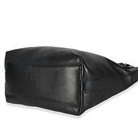 Black Quilted Calfskin CC Large Button Bucket Bag