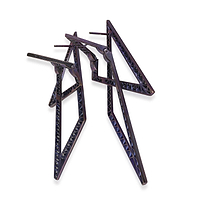 Purple Titanium Diamond Vertigo Infinity Earrings