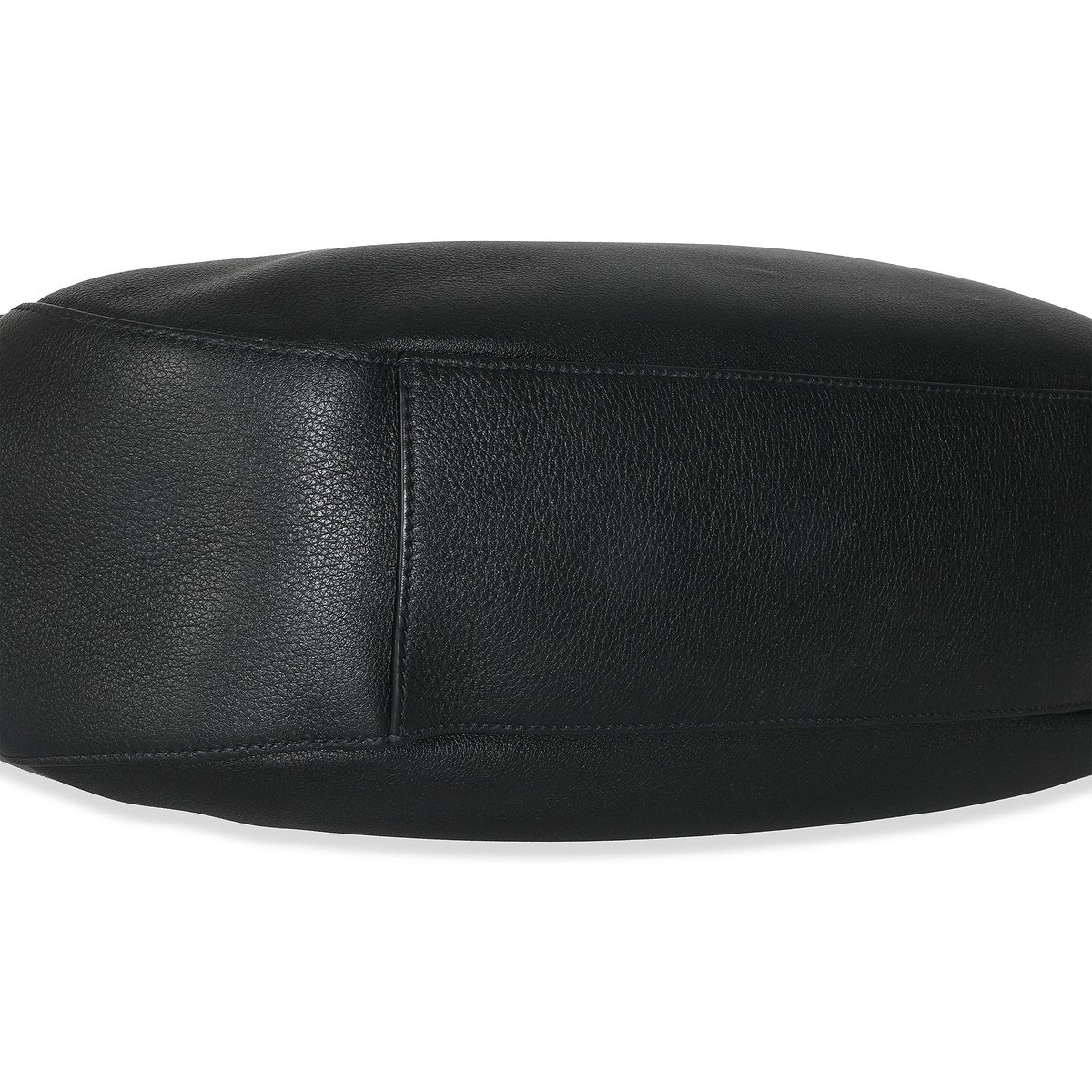 Black Calfskin Buckle Large Leather Tote