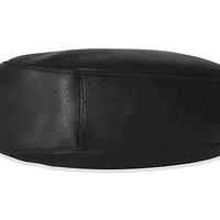 Black Calfskin Buckle Large Leather Tote