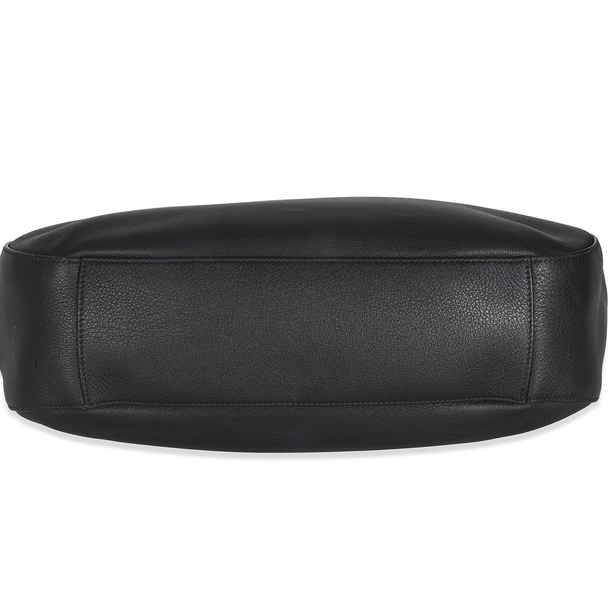 Black Calfskin Buckle Large Leather Tote