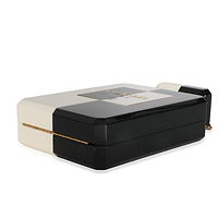 White Black Plexiglass Perfume Bottle Clutch