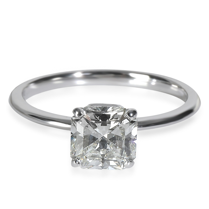 1.3 ct Cut Cornered Square Cut Diamond Tiffany True Solitaire