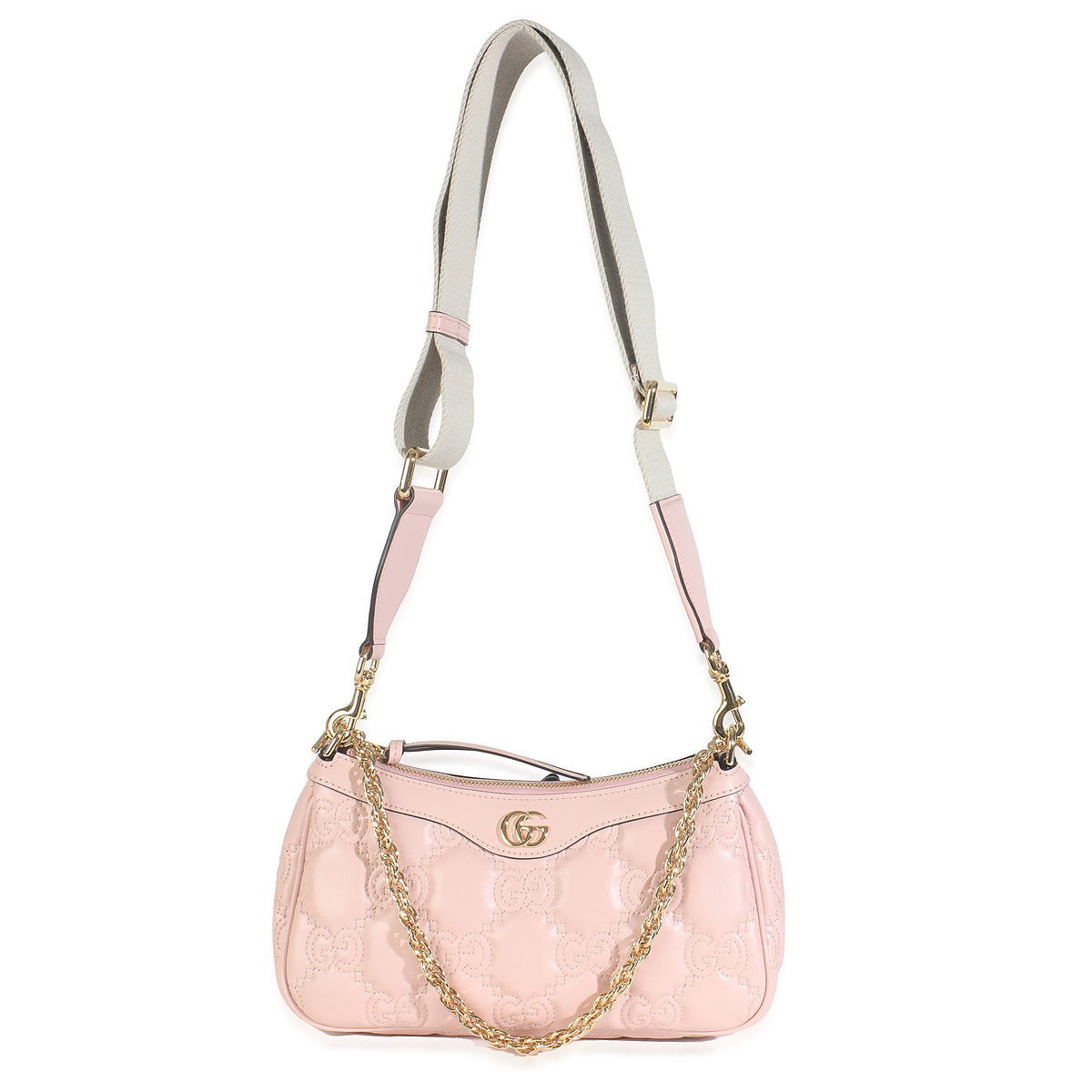 Perfect Pink Natural Calfskin GG Matelasse Chain Bag