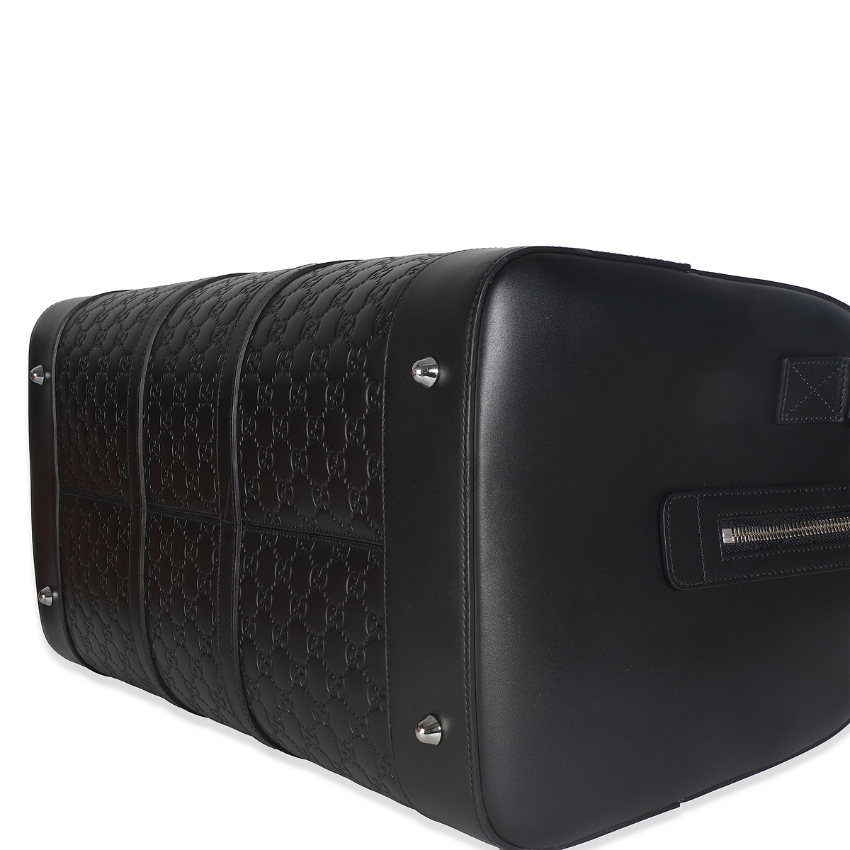 Black Guccissima Signature Medium Duffle Bag