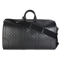 Black Guccissima Signature Medium Duffle Bag