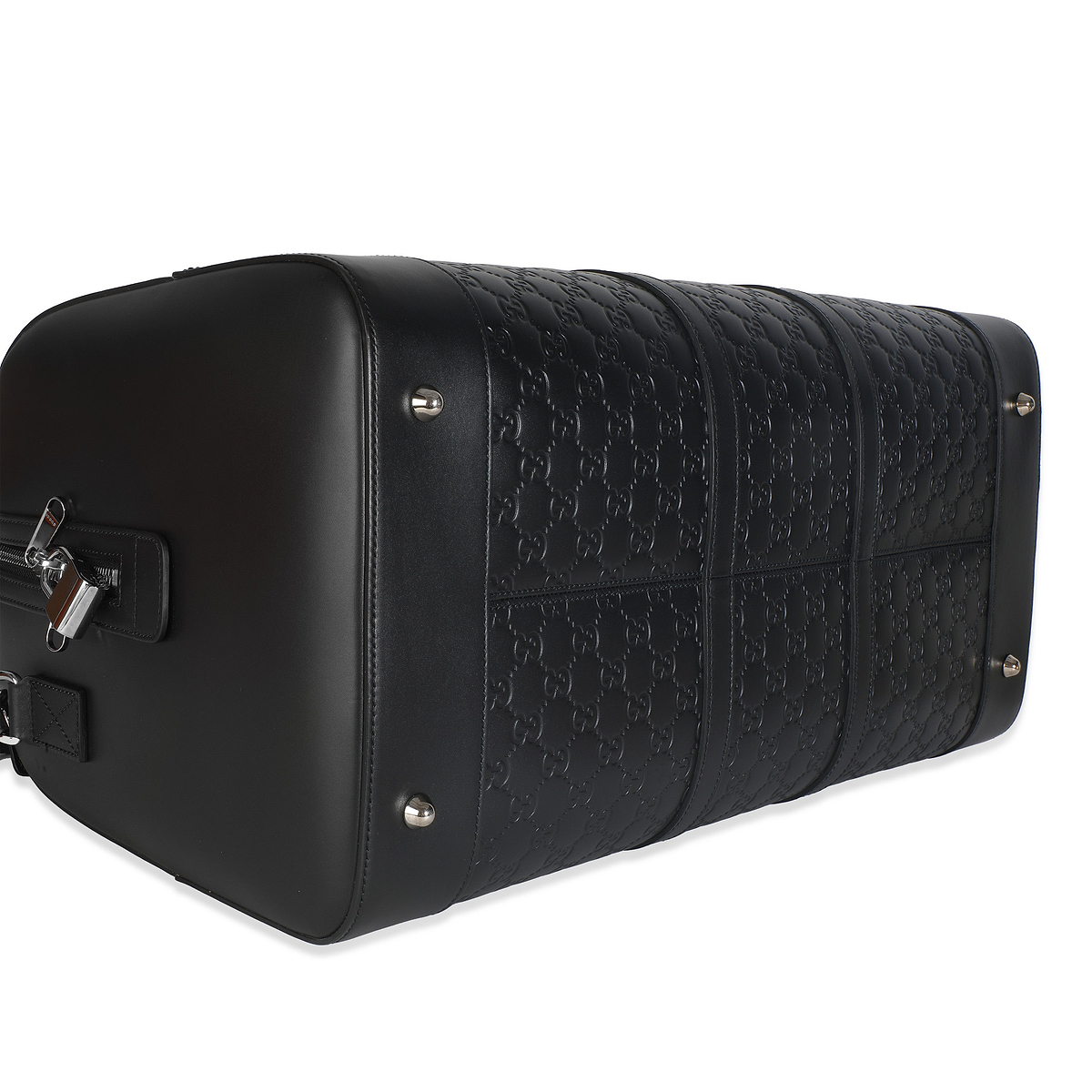 Black Guccissima Signature Medium Duffle Bag