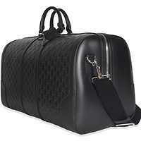 Black Guccissima Signature Medium Duffle Bag