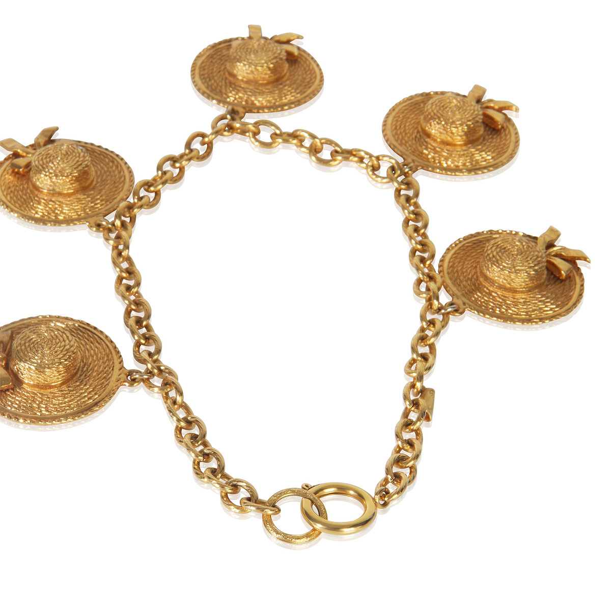 Gold-Plated  Vintage Sunhat Charm Necklace