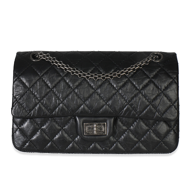 Black Quilted Aged Calfskin 2.55 Reissue 225 Flap Bag