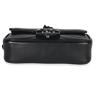 Black Matelasse Calfskin Monochrome GG Marmont Chain Belt Bag