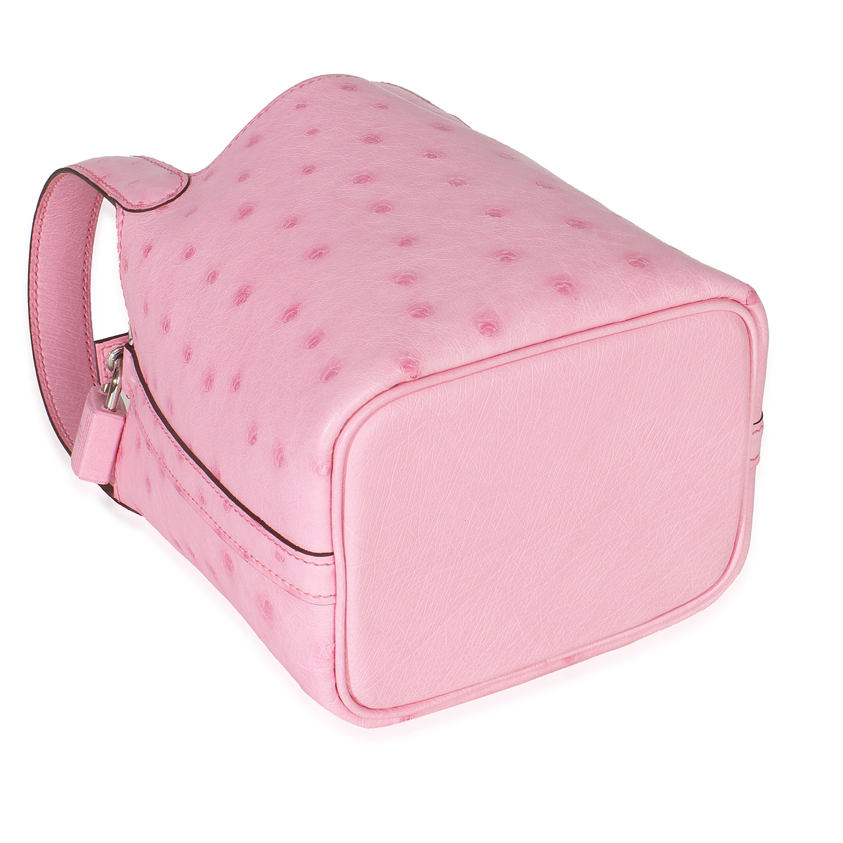 Bubblegum Pink Ostrich Micro Picotin Lock 14 PHW