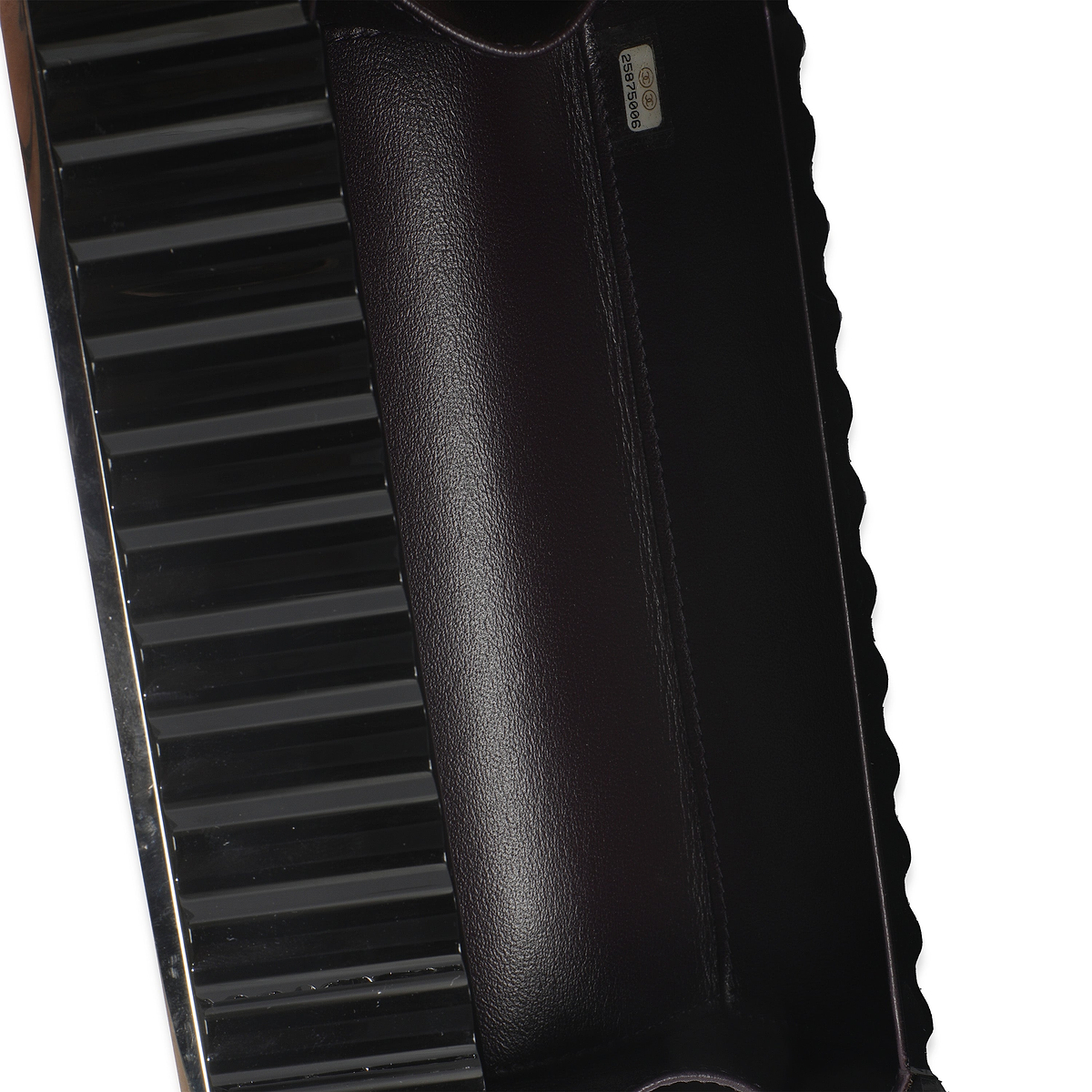 18A Black Lucite Paris Hamburg Minaudiere Shipping Container Clutch