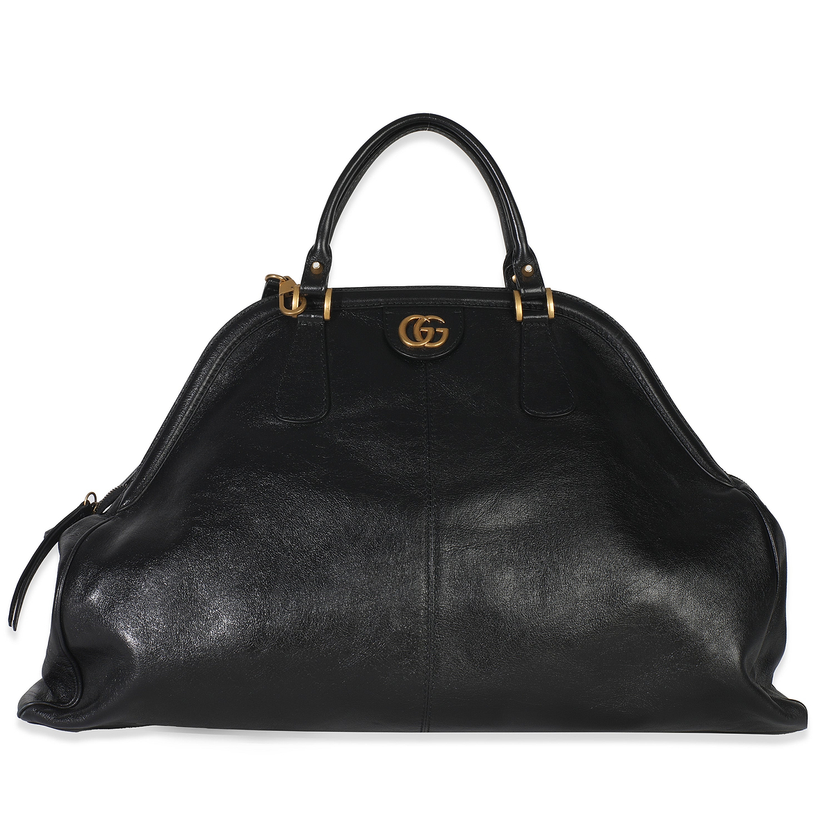 Black Calfskin Large Re(Belle) Shoulder Bag