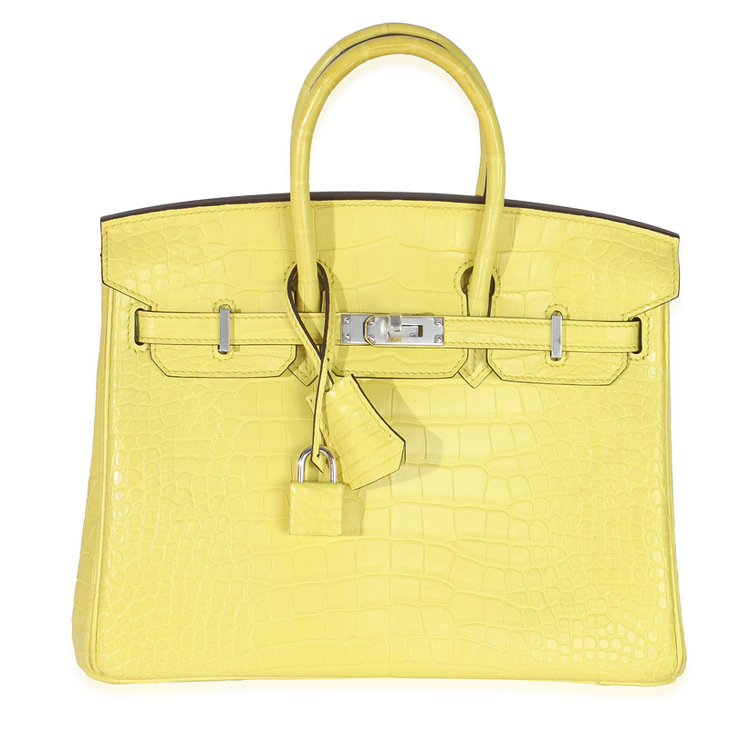 Lime Mississippiensis Matte Alligator Birkin 25 PHW