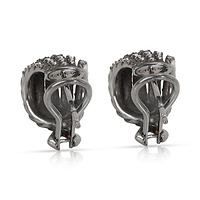 David Yurman Tempo Diamond Earrings in Darkened Sterling Silver  0.61CTW