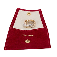 Cartier Diamond Trinity Ring in 18K Yellow, White & Rose Gold (Size 51)