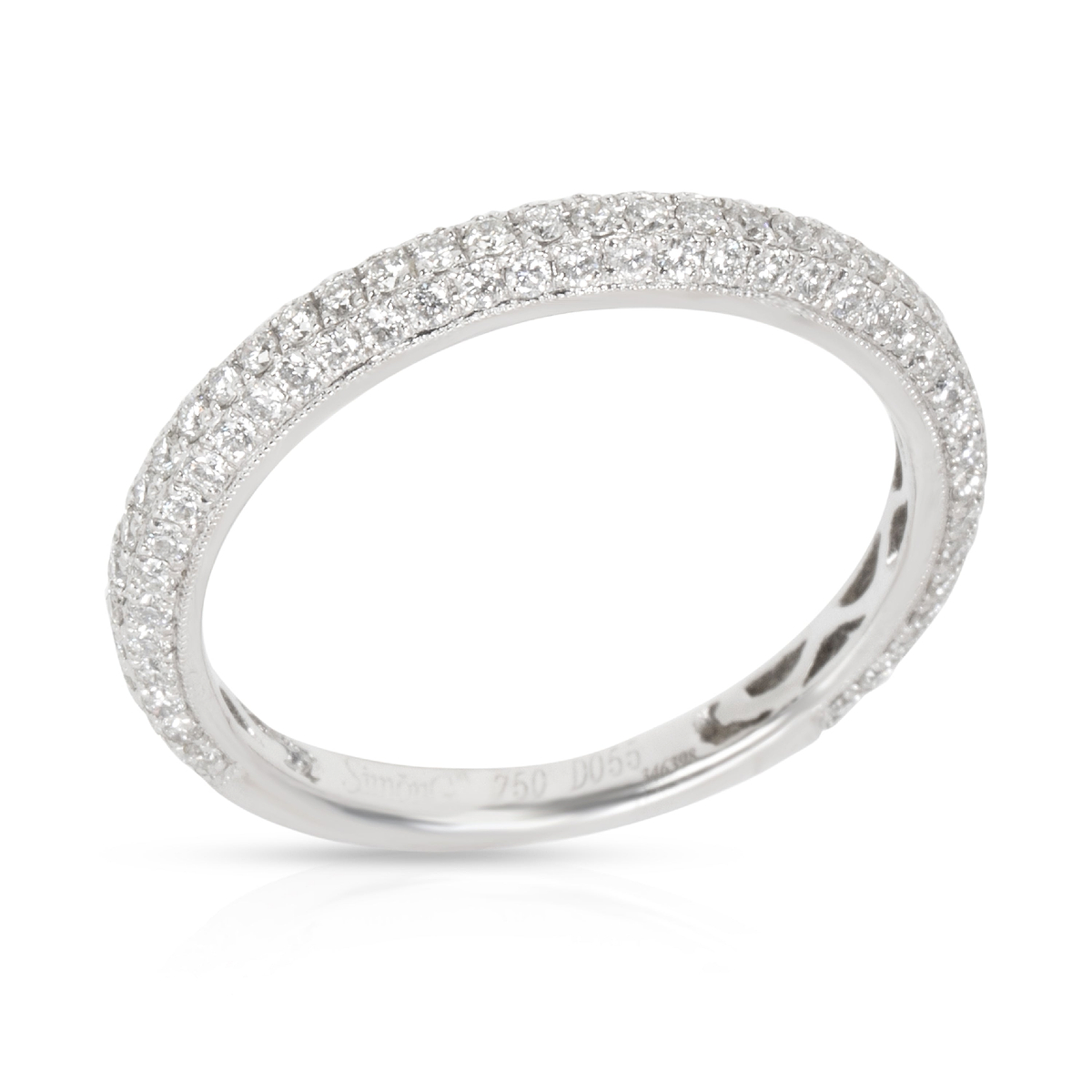 Simon G Diamond Band in 18K White Gold 0.55 CTW