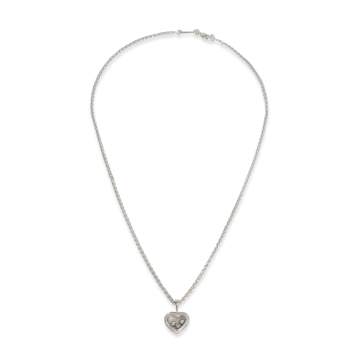 Chopard Happy Diamonds Icons Diamond Pendant in 18K White Gold 0.33 CTW