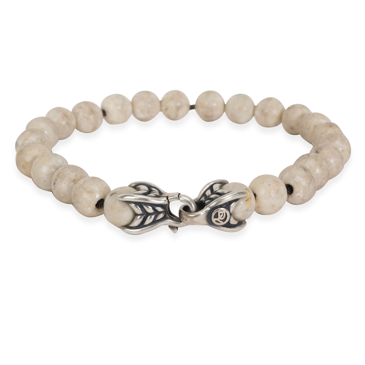 David Yurman 8.2 mm Riverstone Bead Mens Bracelet in Sterling Silver