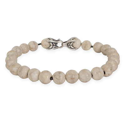 David Yurman 8.2 mm Riverstone Bead Mens Bracelet in Sterling Silver