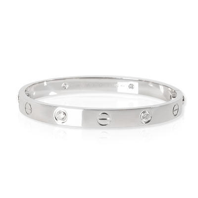 Cartier Love Diamond Bracelet in 18K White Gold 0.40 CTW