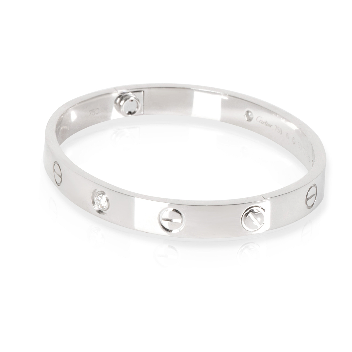 Cartier Love Diamond Bracelet in 18K White Gold 0.40 CTW