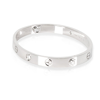Cartier Love Diamond Bracelet in 18K White Gold 0.40 CTW